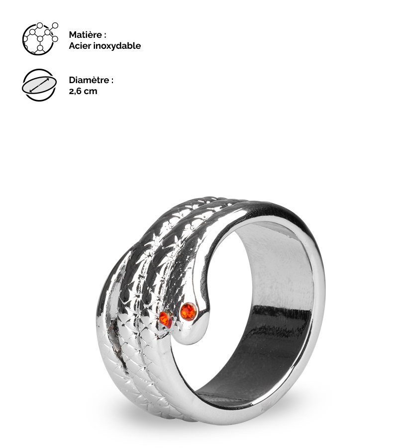 Anneau cockring en inox Medusa