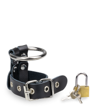 Charger l'image dans la galerie, Anneau cockring métal et cadenas