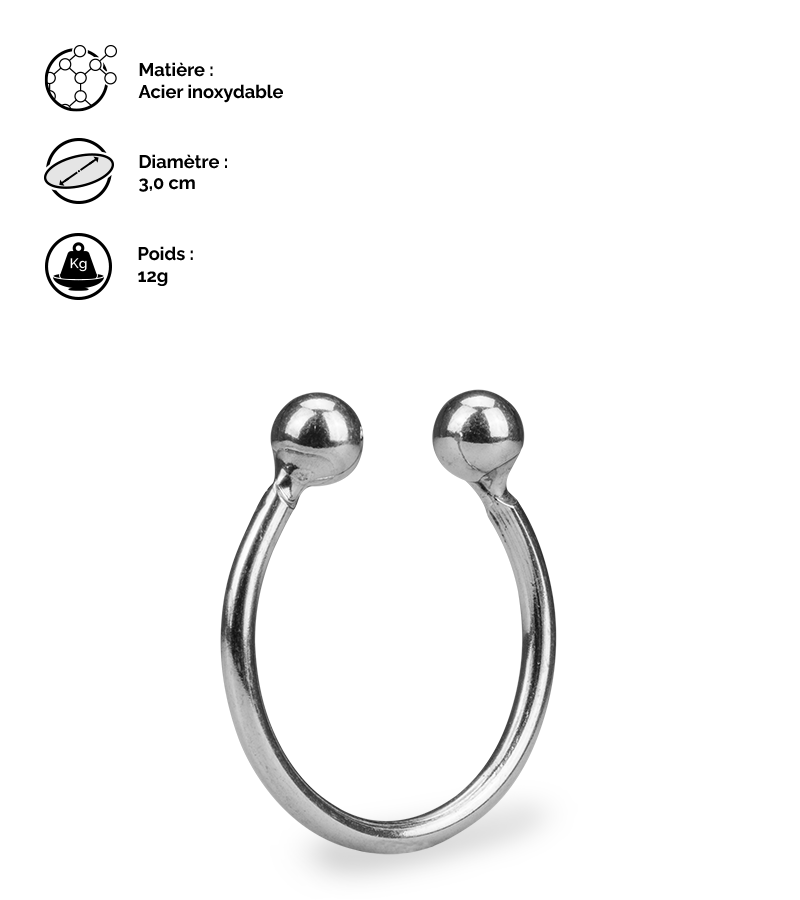 Anneau de gland fer à cheval en inox