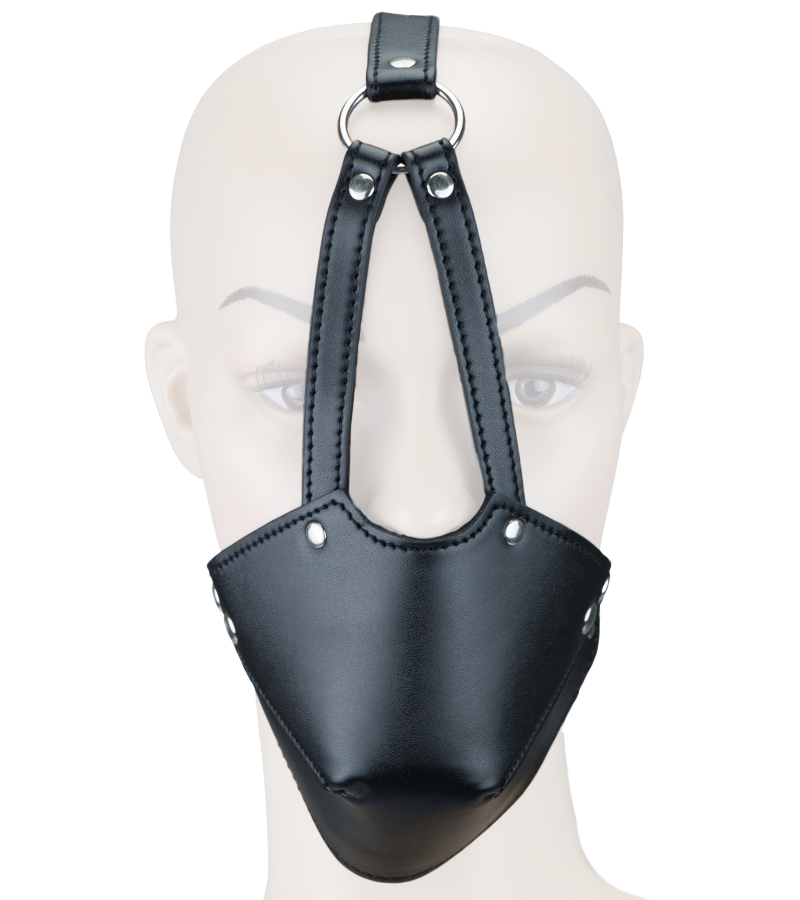 Bâillon gag-ball en cuir BDSM