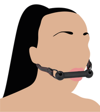 Charger l'image dans la galerie, Bâillon mors en silicone et similicuir
