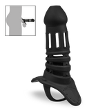 Cage à penis silicone noire Armure Samouraï