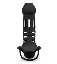 Charger l'image dans la galerie, Cage à penis silicone noire Armure Samouraï