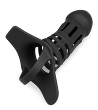 Charger l'image dans la galerie, Cage à penis silicone noire Armure Samouraï