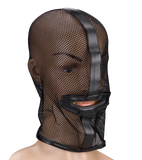 Cagoule BDSM en résille avec ouverture buccale