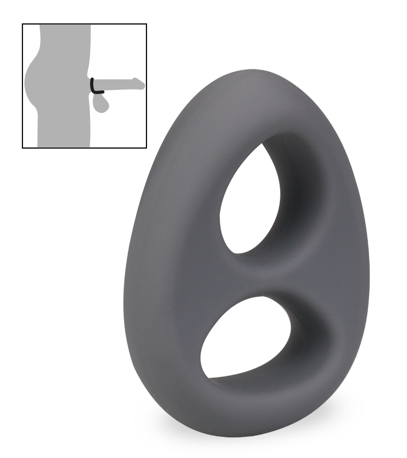 Cockring double en silicone médical Noot