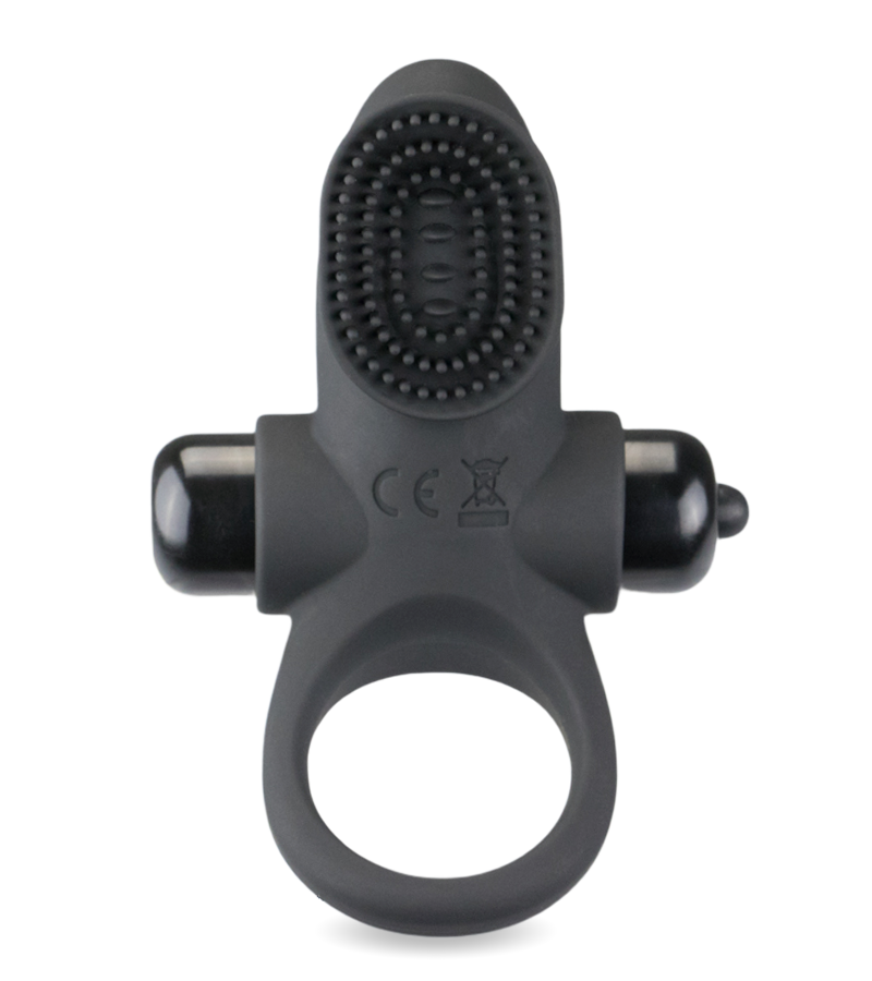 Cockring vibrant avec stimulateur clito cunnilingus