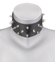 Charger l'image dans la galerie, Collier BDSM cuir et pointes