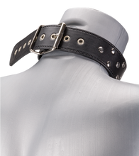 Charger l'image dans la galerie, Collier BDSM rivets et anneaux avec laisse