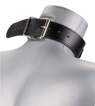 Charger l'image dans la galerie, Collier cuir BDSM 1 anneau avec chaine