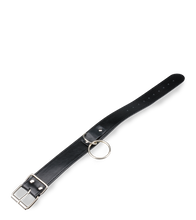 Charger l'image dans la galerie, Collier cuir BDSM 1 anneau avec chaine