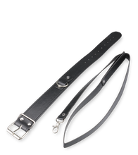 Charger l'image dans la galerie, Collier cuir et laisse cuir BDSM