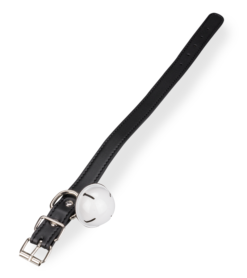Collier en similicuir avec gros grelot