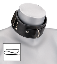 Charger l'image dans la galerie, Collier et laisse en cuir BDSM