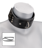 Collier et laisse en cuir BDSM
