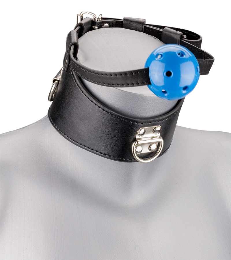 Collier gag-ball bâillon BDSM