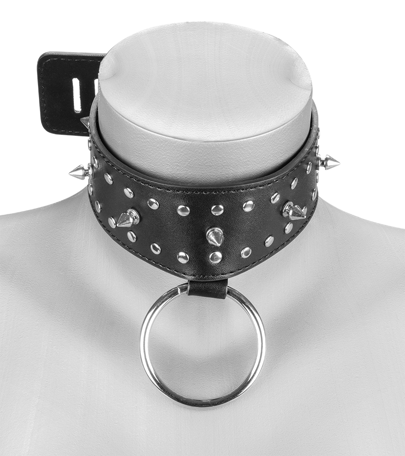 Collier SM à pointes et cadenas