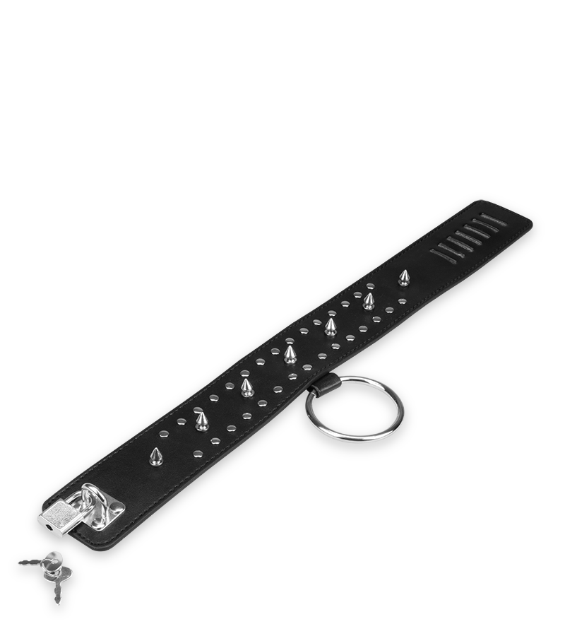 Collier SM à pointes et cadenas