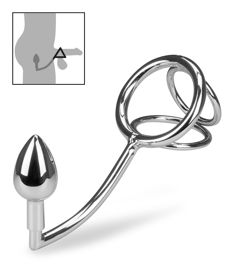 Crochet anal avec triple cockring Bondy