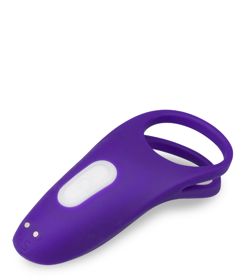 Double anneau vibrant avec stimulateur de clitoris Bucci