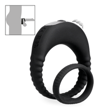 Charger l'image dans la galerie, Double anneau vibrant en silicone Hop