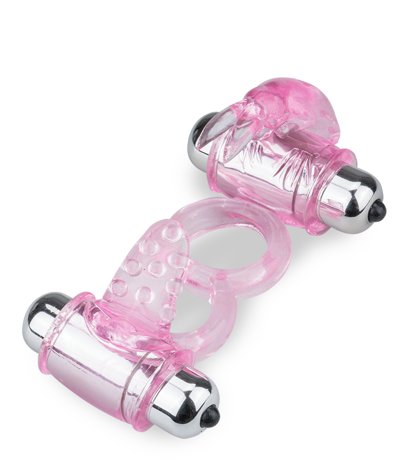 Double anneau vibrant langue et rabbit