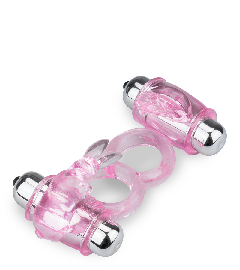 Double anneau vibrant langue et rabbit
