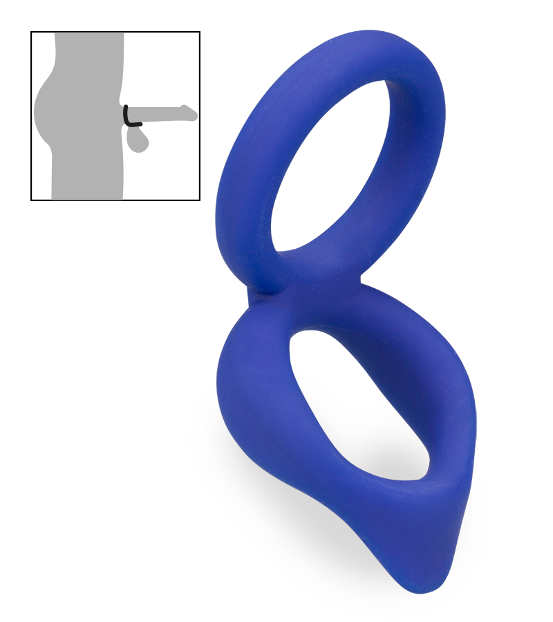Double cockring en silicone Moon