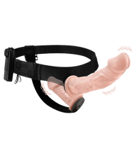 Charger l'image dans la galerie, Double gode ceinture vibrant télécommandé avec fil