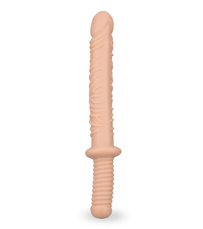 Double gode réaliste veiné strié Damocles