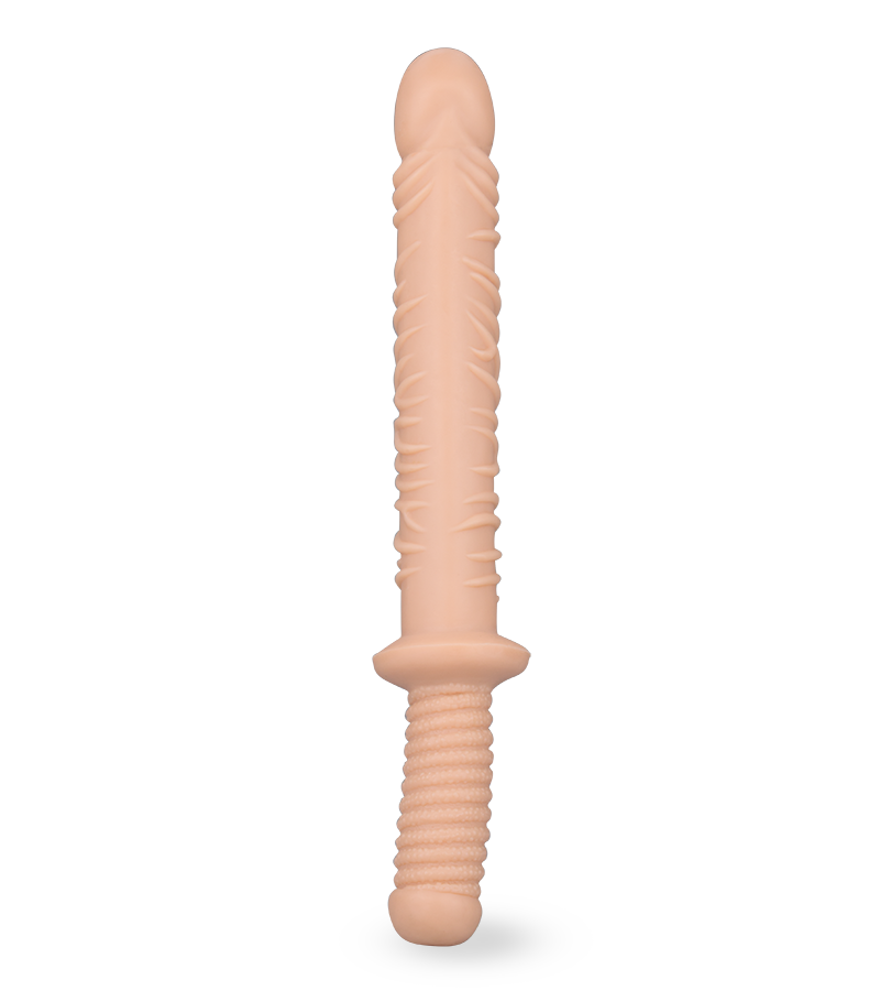 Double gode réaliste veiné strié Damocles