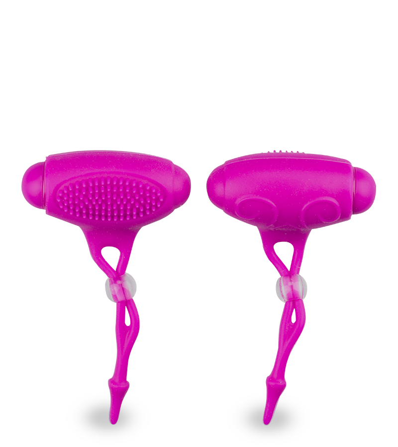 Duo de pinces à seins vibrantes silicone
