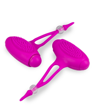 Charger l'image dans la galerie, Duo de pinces à seins vibrantes silicone