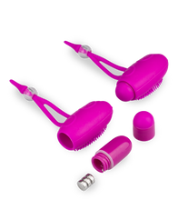 Charger l'image dans la galerie, Duo de pinces à seins vibrantes silicone