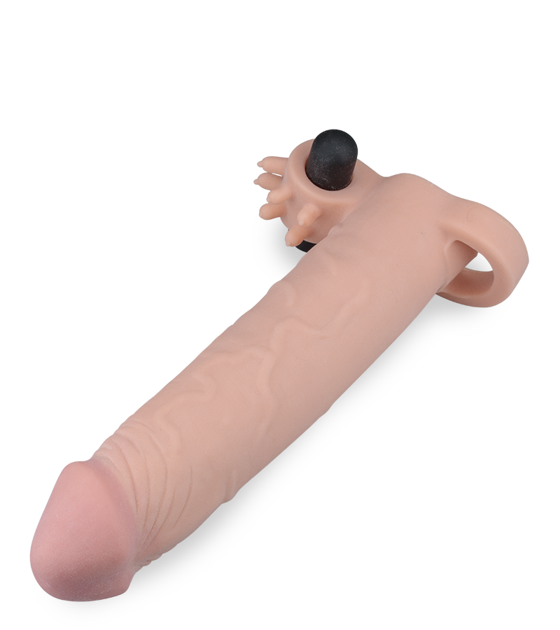 Extendeur gaine pénis réaliste vibrante XL