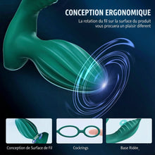 Charger l'image dans la galerie, Vibromasseur anal rotatif à 360° avec fonction de massage de la prostate et télécommande via application, plug anal vibrant avec 9 modes de vibration et 9 modes de rotation, anneaux péniens en silicone et vibromasseurs anaux