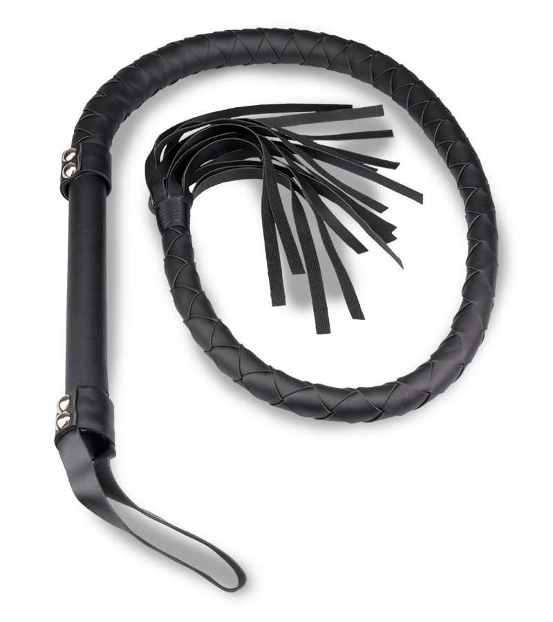 Fouet BDSM simili cuir 125,0cm