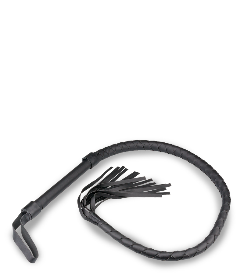 Fouet BDSM simili cuir 125,0cm