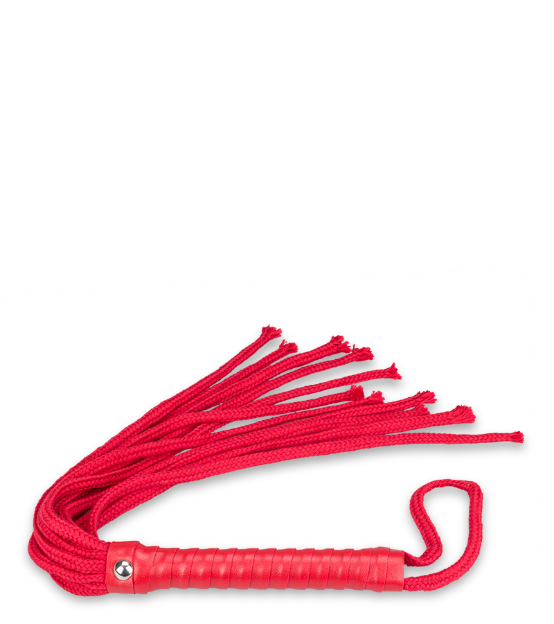 Fouet martinet à lanières rouge