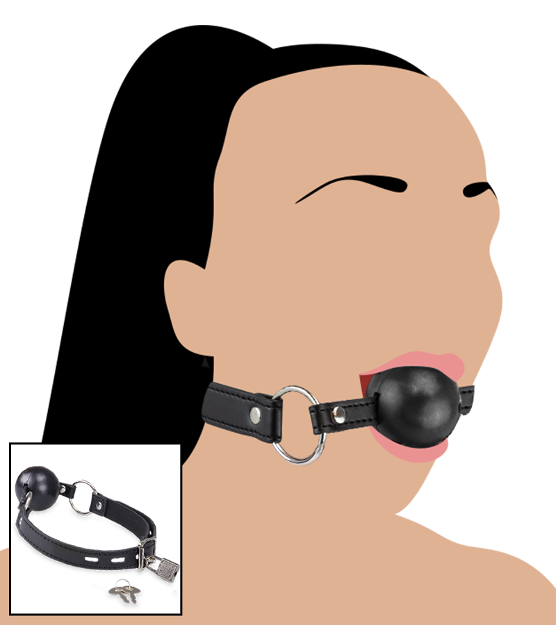 Gag-ball - bâillon de bondage BDSM sans anneaux