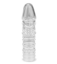 Charger l'image dans la galerie, Gaine à penis texturée transparente taille M 15,0cm