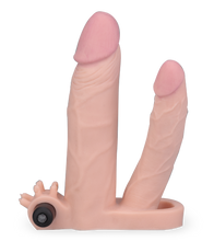 Charger l'image dans la galerie, Gaine double pénis vibrant stimulateur clitoris
