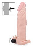 Gaine pénis testicules réaliste vibrante