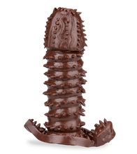 Charger l'image dans la galerie, Gaine pour pénis black double stimulation avec picots