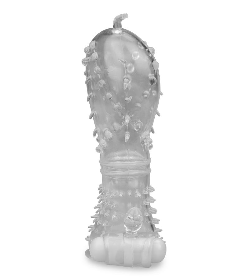 Gaine réaliste crystal picots vibrante