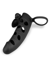 Charger l'image dans la galerie, Gaine silicone cockring et stimulateur vibrant