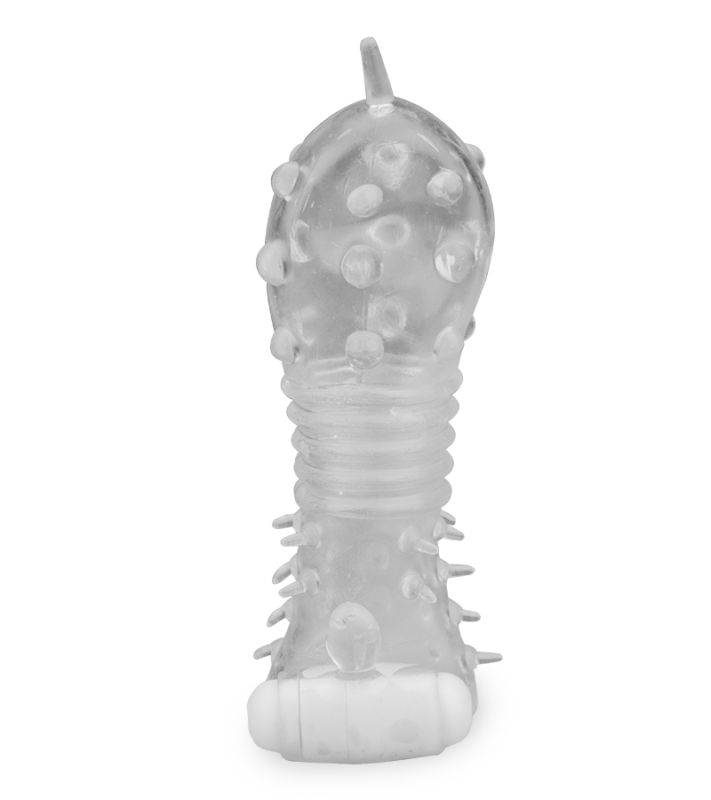 Gaine transparente vibrante à picots