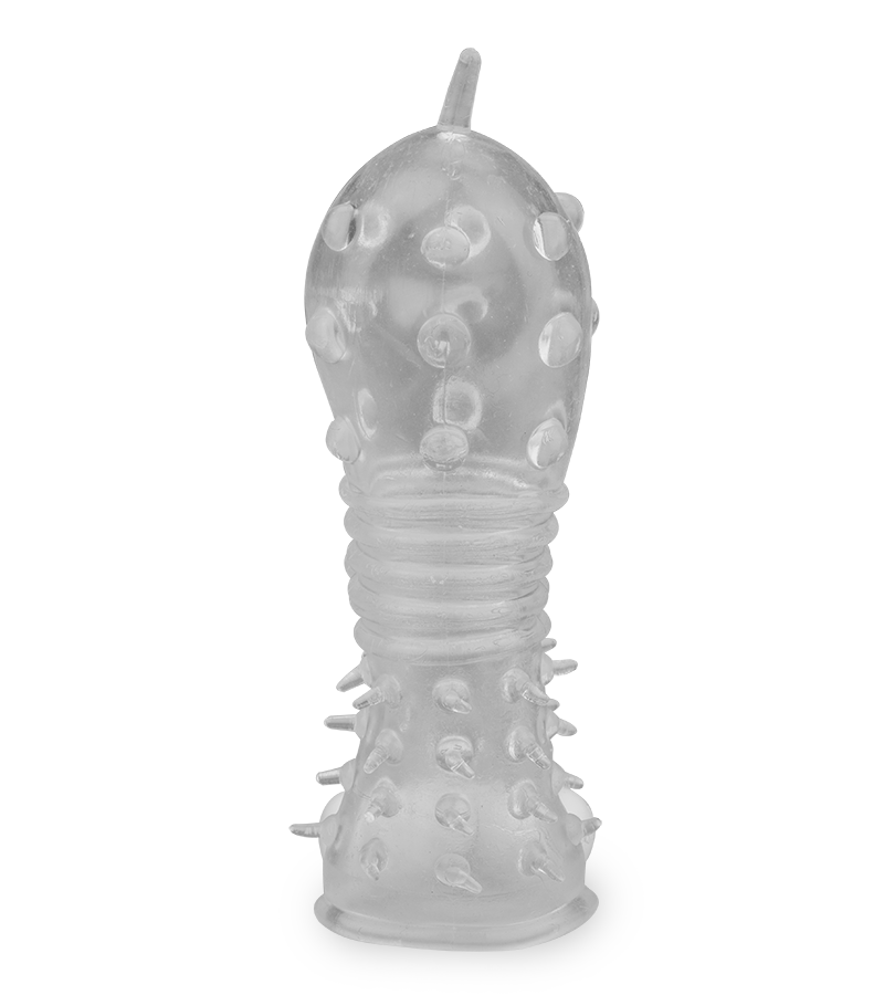 Gaine transparente vibrante à picots