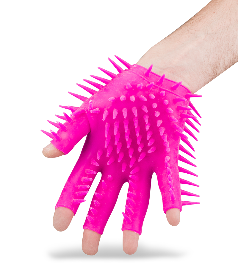 Gant de masturbation à picots souples