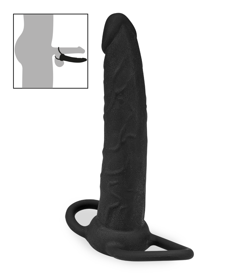 Gode double pénétrateur anneau cockring